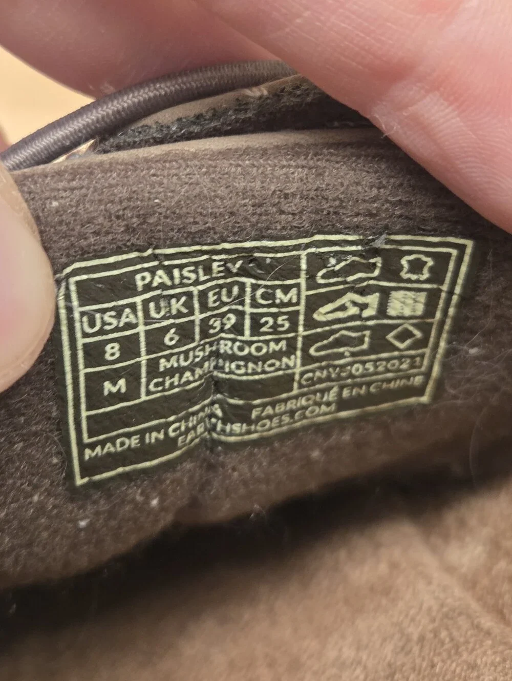 Earth Origins Paisley Slip-on Comfort Shoes Olive Taupe Nubuck Women's Size 8